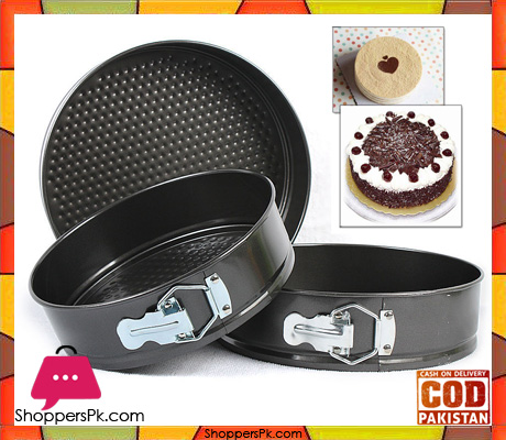 Cake Pan Set 3 Pcs Non-Stick Removable Bottom ( 20CM ) ( 22CM ) ( 24CM )CM