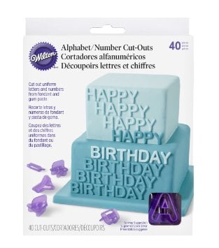 Wilton Fondant Alphabet Number Cookie Cutter