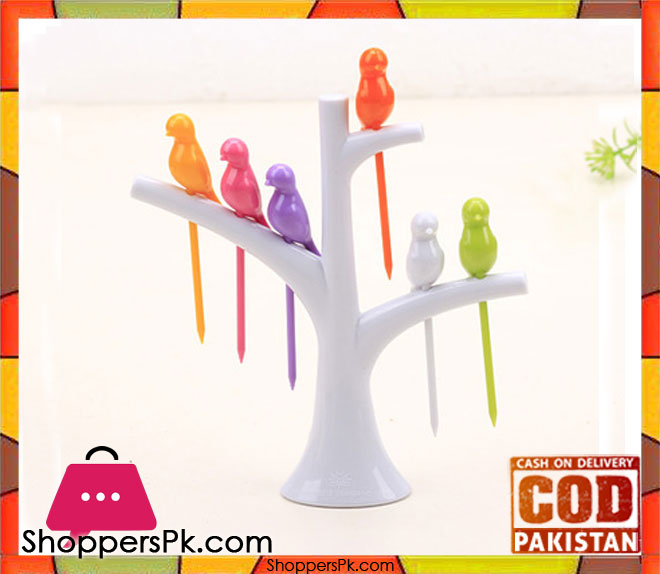 Bird Fruit Forks Stick