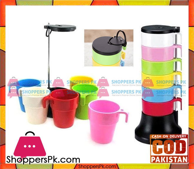 Rainbow Cups Set 6 Pcs