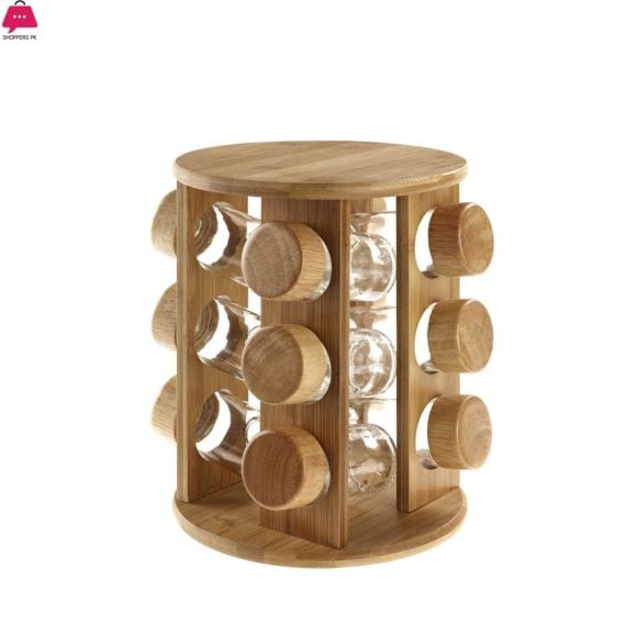 Revolving-Rubber-Wood-Spice-Rack-12-Pcs