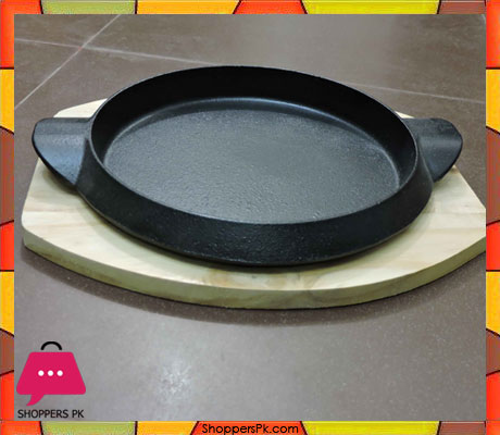 Sizzler-Plate-Cast-Iron-Wooden-Base-1