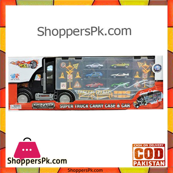 Speed Wheel Super Truck Carry Case & Cars 1:28