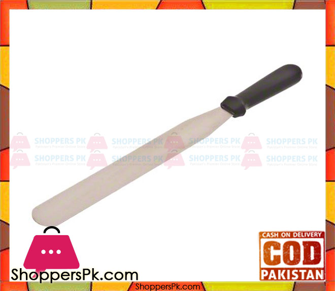 Stainless Steel Icing Spatula With Black Handle 12 Inch