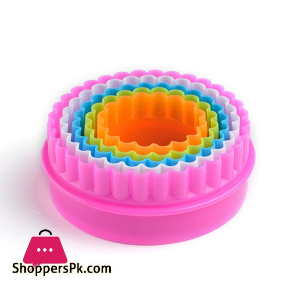 Two Sided Round Cookie Cutters Set 5 Pcs
