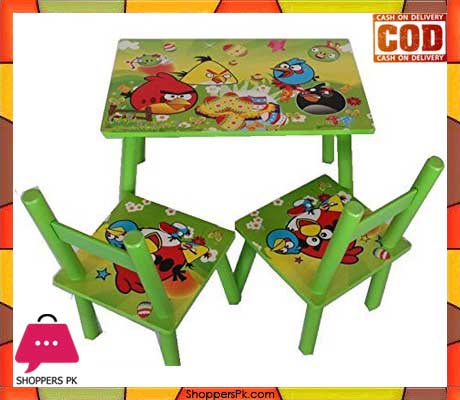 Kids Table Angry Bird with Two Chairs