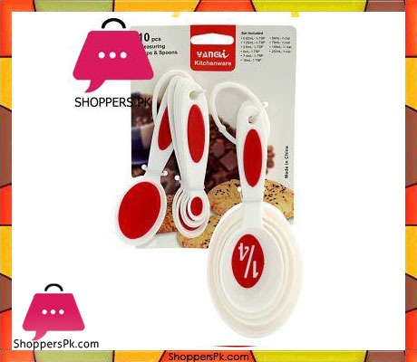 10 Pcs Measuring Cup And Spoon Set yangi