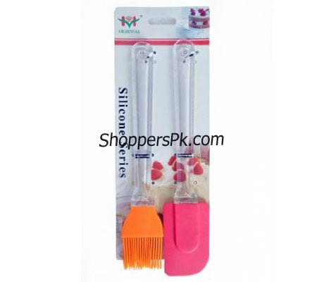 Silicone Spatula & Brush Set 2Pcs