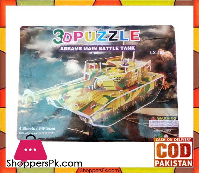 3D Super Puzzle 4 Sheet Battle Tank