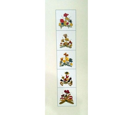 Flower Painting Print with Frame 45 - 8x20 Inch
