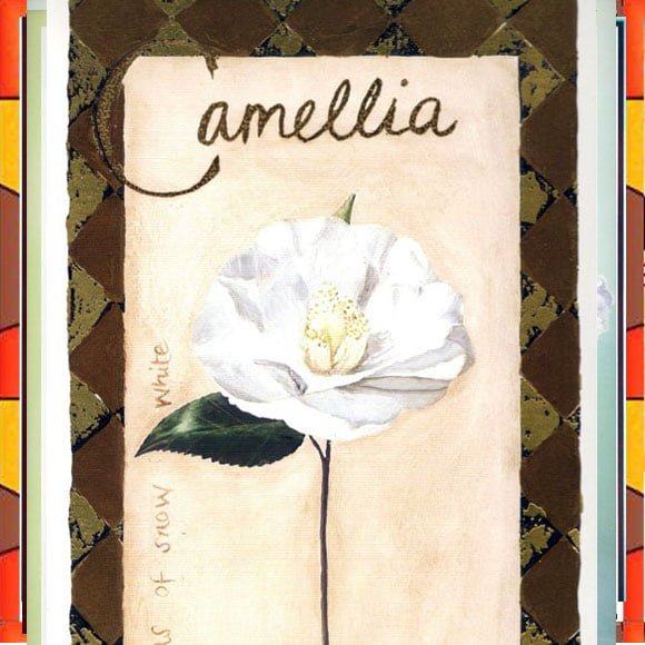 Flower Painting Print with Frame 11 - 9.5x14.5 Inch