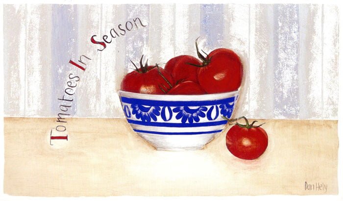 Fruit Painting Print with Frame 1 - 14x10 Inch