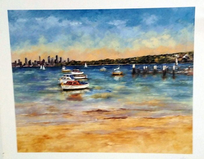 Landscape Painting Print with Frame 10 - 15x12.5 Inch