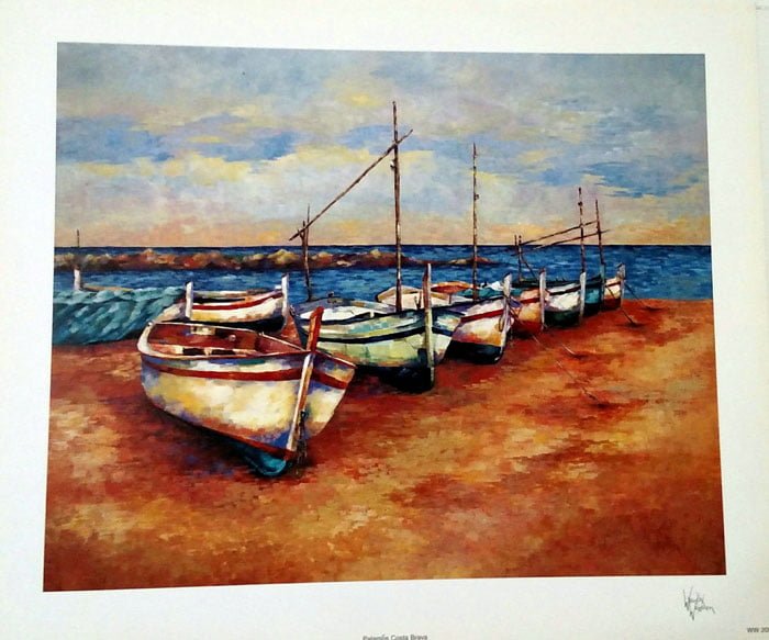 Landscape Painting Print with Frame 11 - 15x12.5 Inch