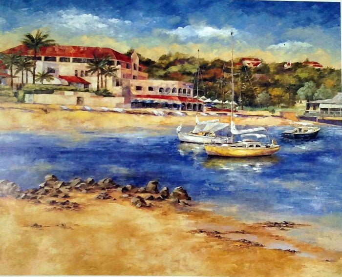 Landscape Painting Print with Frame 13 - 15x12.5 Inch