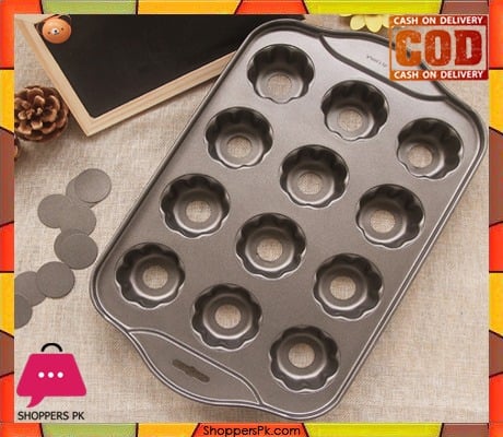 Mini Cheesecake Pan 12 Cups Pan Flower Shape Drop Bottom