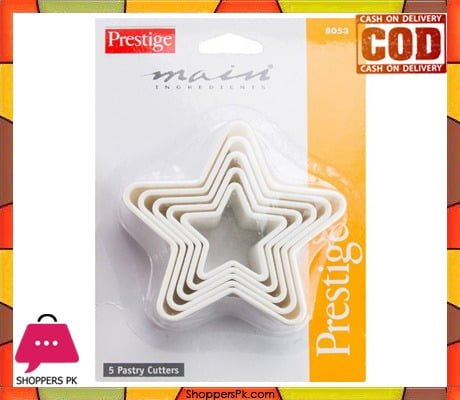 Prestige 5 Piece Star Shape Pastry Cutters