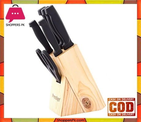 Prestige 6 piece Knife Wooden Block Set 50506