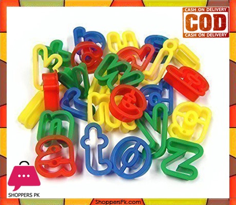 26 Plastic Playdough Cookie Cutters A-Z