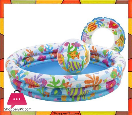Intex Inflatable Pool With Ball and Tube - Age 2+ - 59469