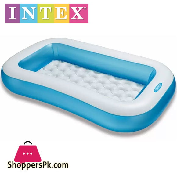 Intex Baby Pool Rectangle - 5.4 x 3.2 x 0.9 Feet - Age 2+ - 57403
