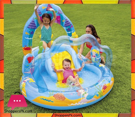 Intex Mermaid Kingdom Inflatable Play Center - Age 2+ - 57139