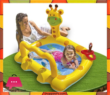 Intex Smiley Giraffe Inflatable Baby Pool - Age 1-3 - 57105