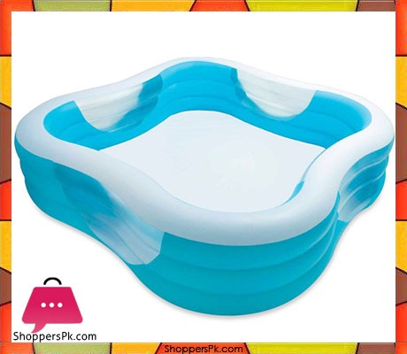 Intex Swim Center Family Inflatable Pool - 7.5 x 7.5 x 1.8 Feet - Age 3+ - 57495
