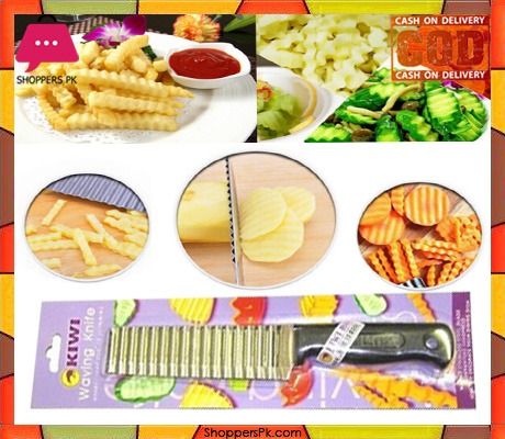Kiwi Stainless Steel Food Decoration Crinkle Cut Knife Product of Thailand