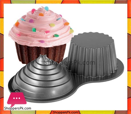 2 Cup Cake Maker Non-Stick Giant Cupcake Mould Jumbo Cake Mold