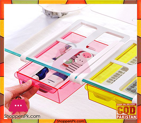 Slide Fridge Freezer Organizer Refrigerator Storage Rack Shelf Drawer - 1 Pc