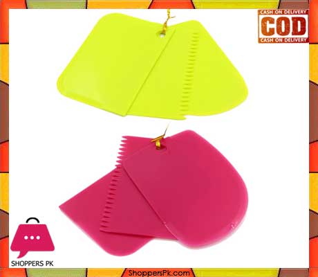 3 Pcs Icing Fondant Scraper Comb Spatulas set