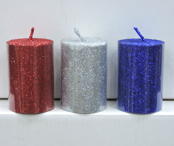 Glitter Candle 2.5 x 1.5