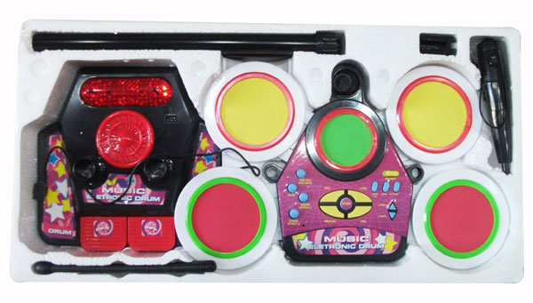 Jr. Drum Beat Set Real Effect Playing Electronic Toy