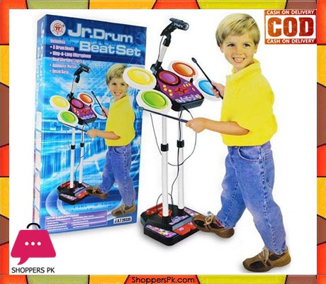 Jr. Drum Beat Set Real Effect Playing Electronic Toy