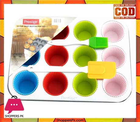 Prestige 12 Cup Deep Muffin Pan Set 15 Piece