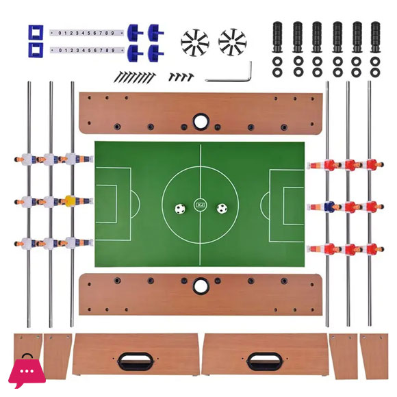 Table Football Childrens Toys 6 Poles Game - 6 Steel Rods