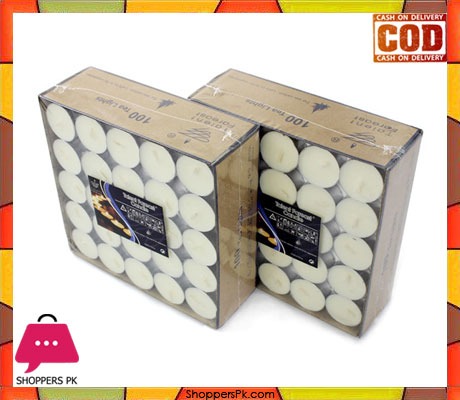 Talent Fareast® Unscented Tealight Candles Set of 100pcs