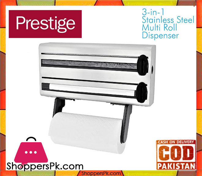 Prestige Stainless Steel 3 in 1 Multi Roll Dispenser PR2005