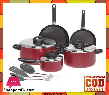 Prestige Aluminum Non-stick Cookware Set of 11-Piece - 20916
