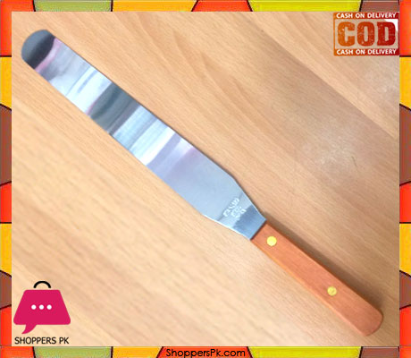 Wooden Handle Spatula Stainless Steel (Large)