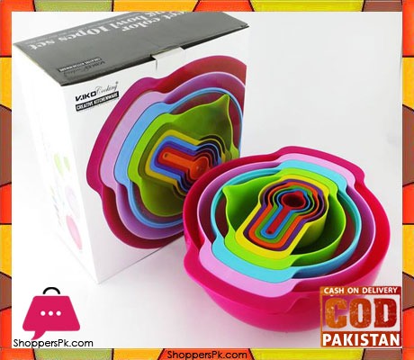 10 Piece Multicolor MEASURING Cups And Spoons Bowl Set