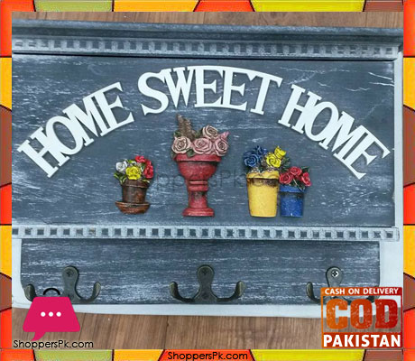Home Sweet Keychain Holder - Blue - 11.5x7.5 Inch