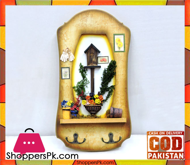 Flower Pot Key Holder - 15x8 Inch