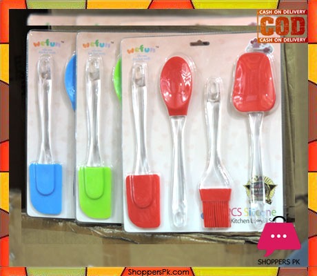 Silicone Spatula Set Wefun 4 Piece