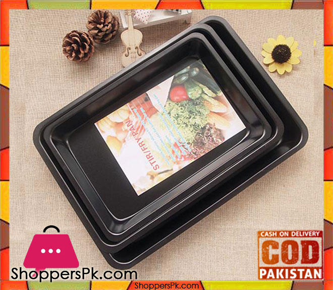 Non-stick Rectangle Roasting Baking Pan 3 Pcs Set