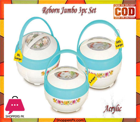 Reborn Jumbo Hot Pot 3 Pcs Set Acrylic