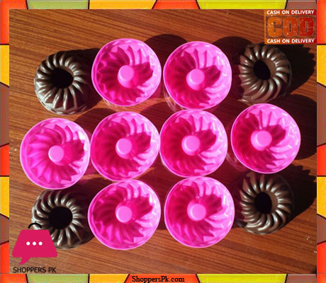 12 Pcs Silicone Cupcake Jelly Puding Mold