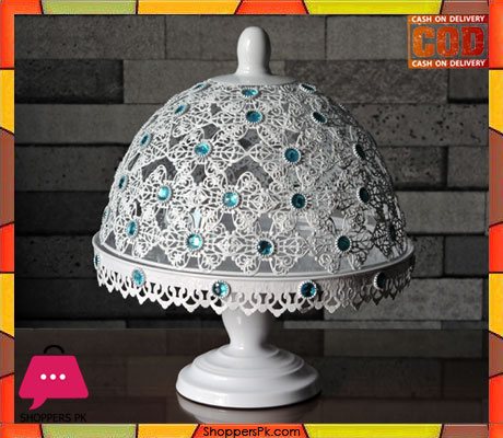 White Lace Metal Cake Dome