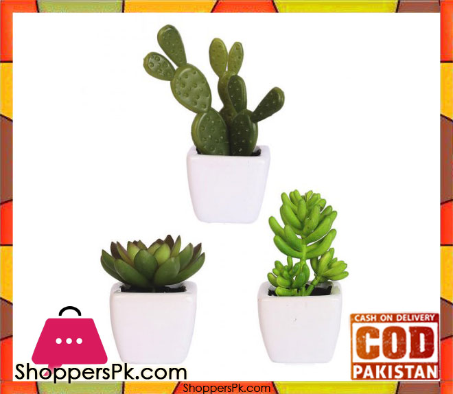 The Florist Artificial Plant with Small Pots - 3 Pieces Set - FL79